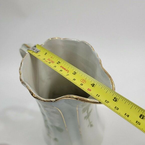 K & G LUNEVILLE FRANCE Floral Decorated Handled Pitcher - Picture 8 of 12